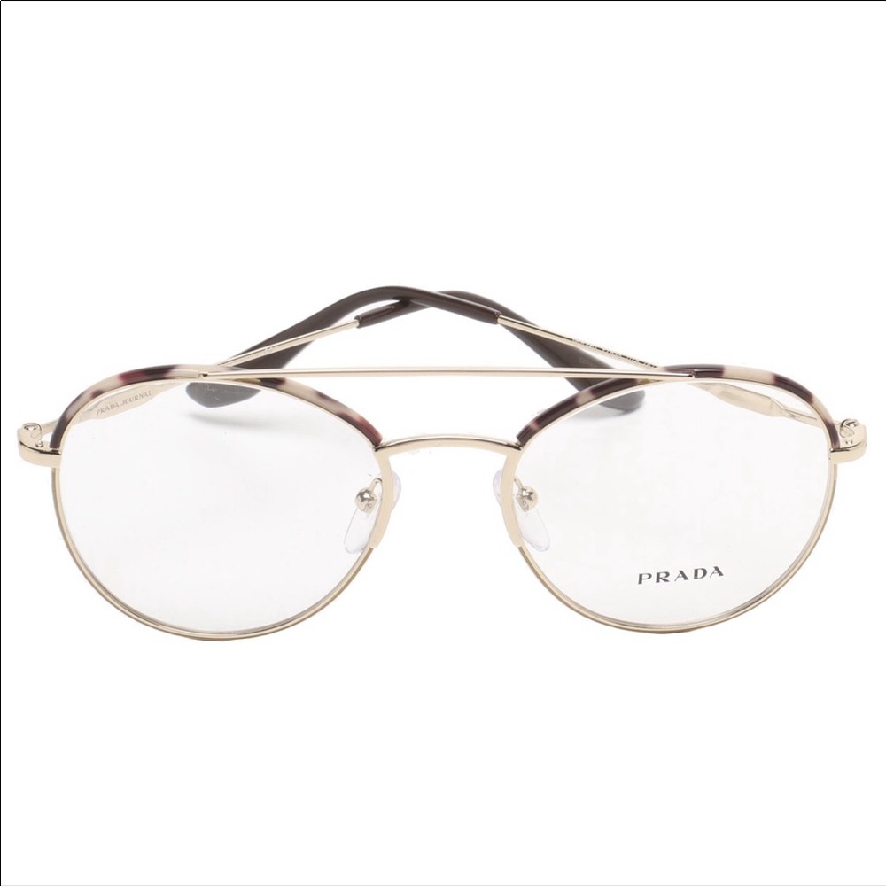 Prada Journal Round Wire Frame Glasees w/Case